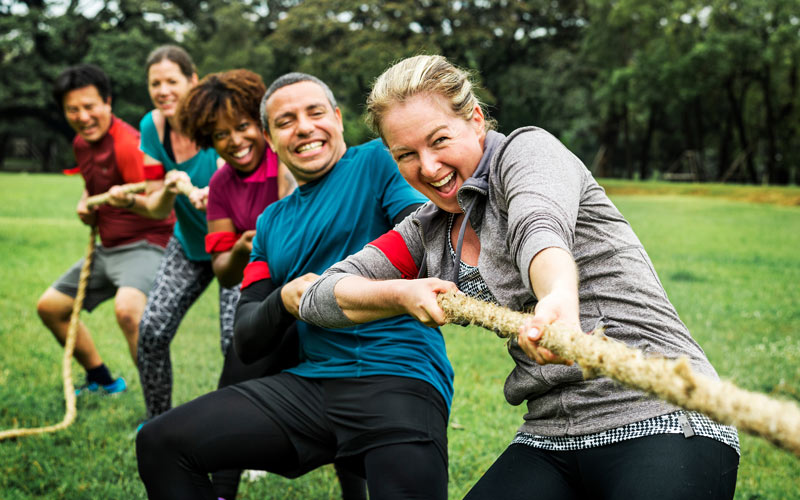 tug of war | community block party ideas