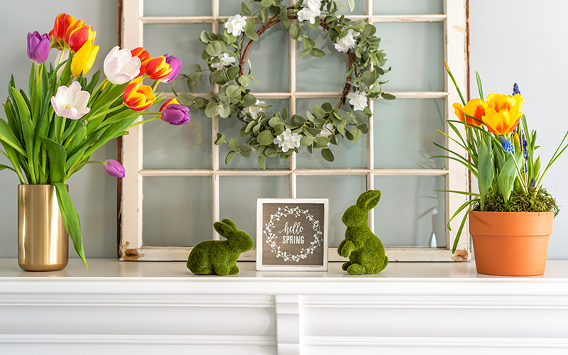 mantel spring decoration