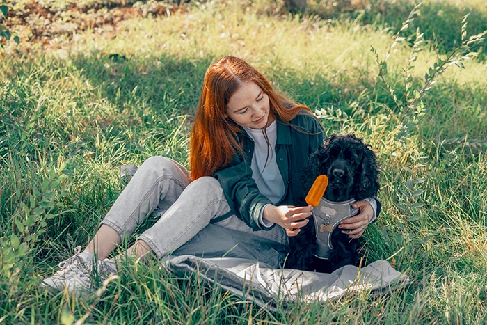 dog and owner | frozen treats for dogs homemade