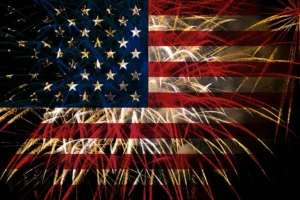 american flag and fire works | fireworks safety tips