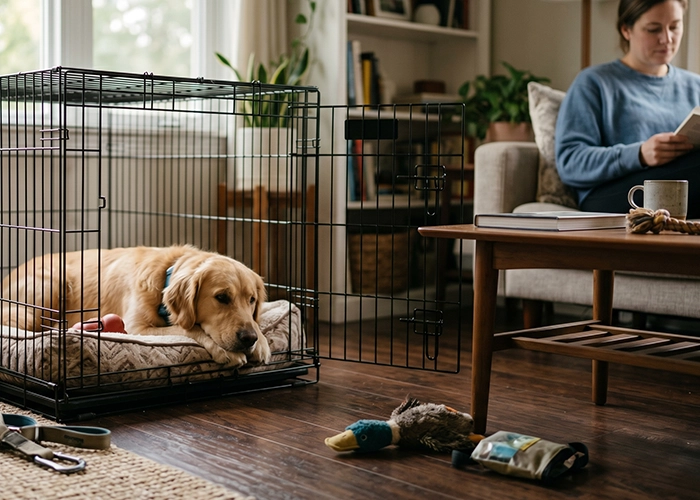 how to crate train a dog